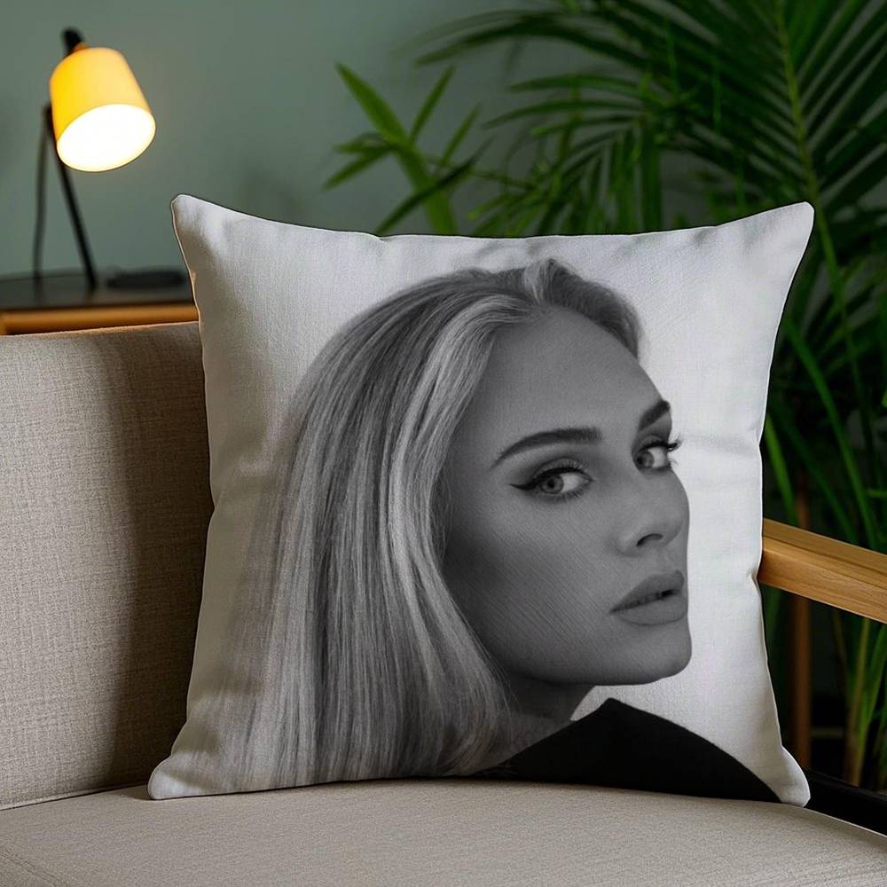 Heiße Sängerin A-Adele 30 Kissenbezug Zuhause Wohnheim Stuhllehne Kurzer Plüsch Doppelseitiger Druck Büro Nickerchen Kissenbezug