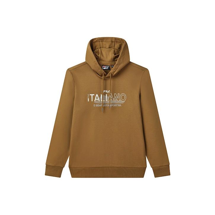 FILA Logo Printed Casual Sports Hoodie Men hoodies Brown F11M132258F-BN XL