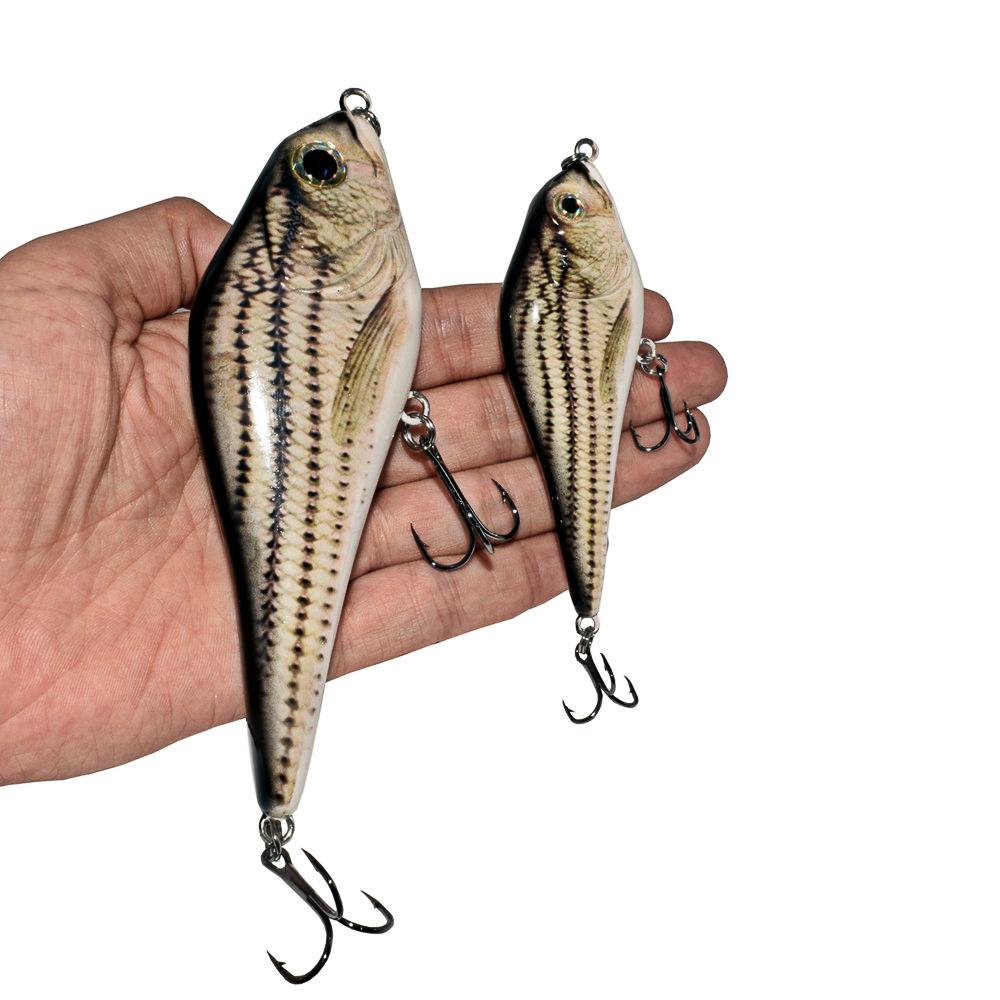 Fishing Lure Bait Swimbait Jerkbait 4inch 6inch Minow Fishhook Crankbait Muskie Bass Lure