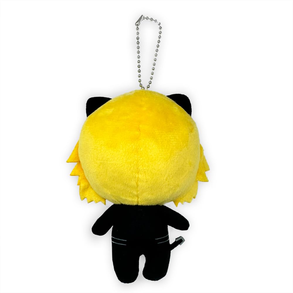 Miraculous Ladybug & Cat Noir Deformed Plush Toy, Approx. 13cm, Includes Oshikatsu Toy Diamond (Ladybug & Cat Noir (Hero))