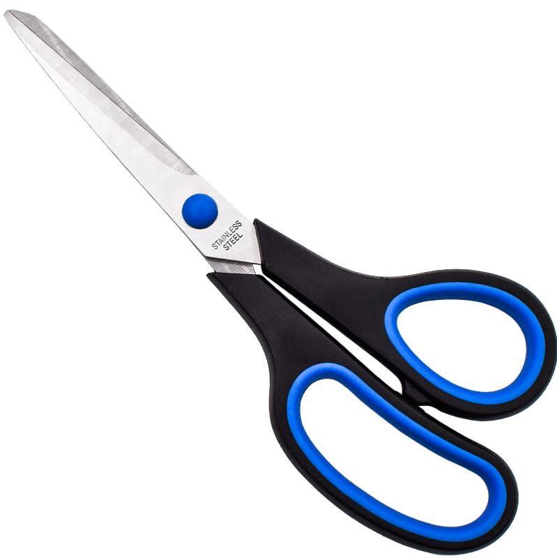 9-Inch Stainless Steel Handmade Scissors with Rubber and Plastic Handle for Household, Office, Tailoring, and Art