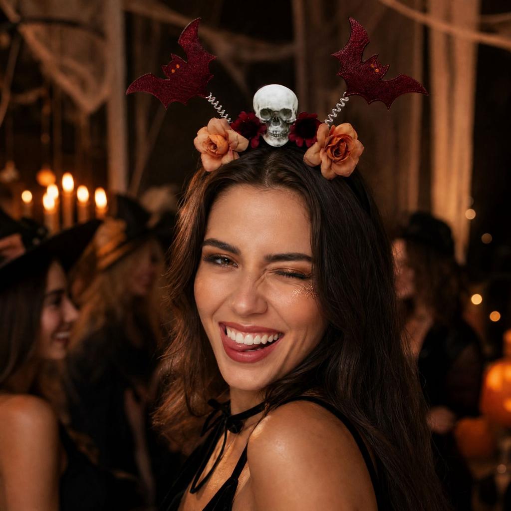 Halloween Flower Headband for Women Cute Hair Accessory for Costume Party
