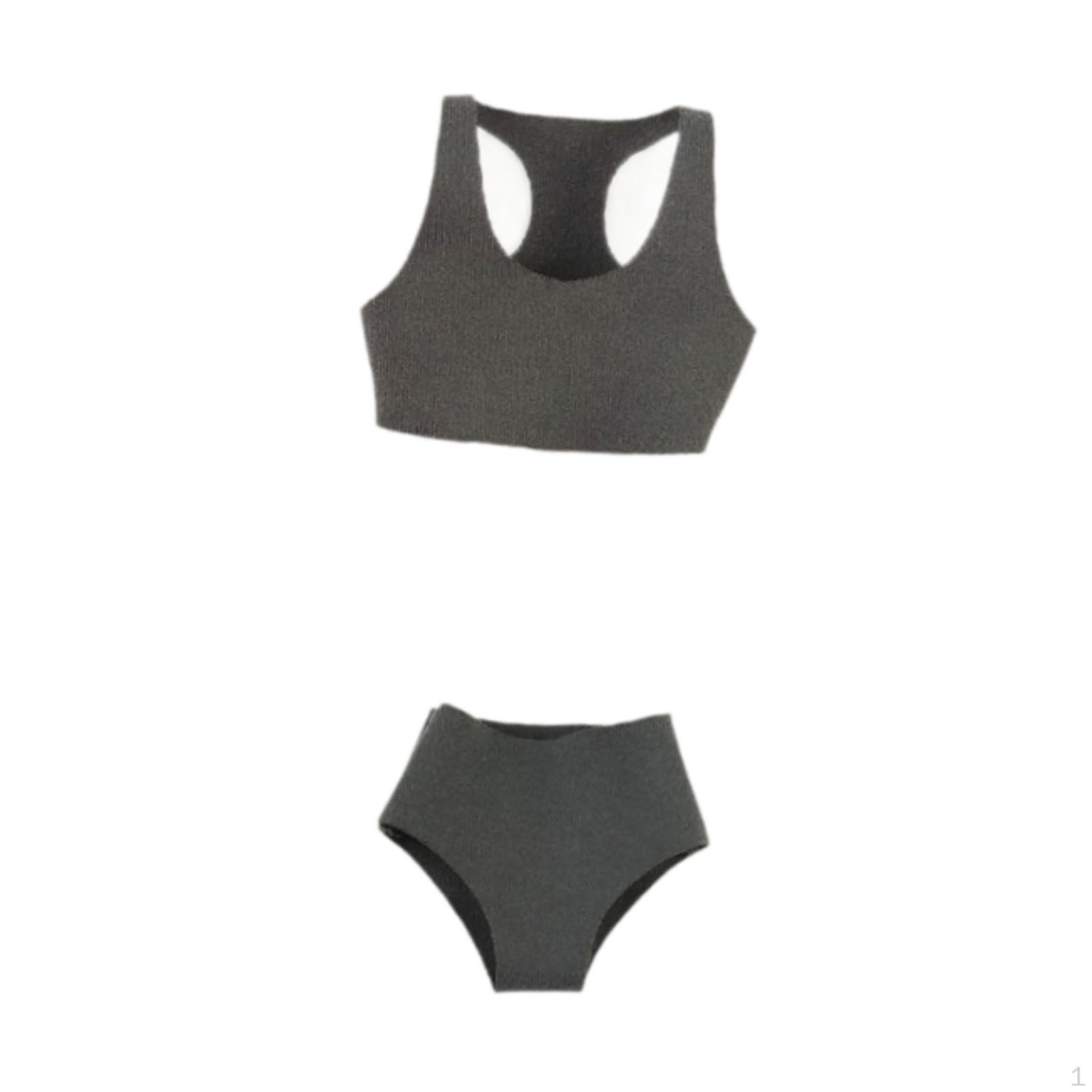 

Наряд для экшн-фигурки масштаба 1/6 с бикини и шортами для 12-дюймовых кукол серый