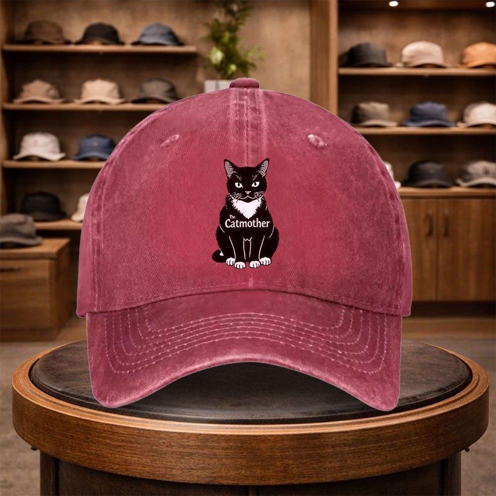 A Stylish Baseball Cap Featuring The Catmother Design Perfect for Casual Outings This Adjustable Hat Is Suitable for All Seaso 1pc