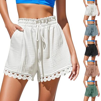 Women's Fashion Lace Beach Casual Loose Lace-up Shorts