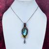 Labradorite Natural Gemstone Pendant Copper Wire Wrapped Jewelry Handmade Pendant