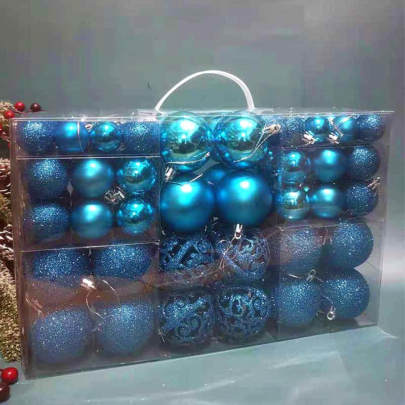 100-Piece Christmas Tree Ornament Set: Shiny, Hollow 3-6cm Balls