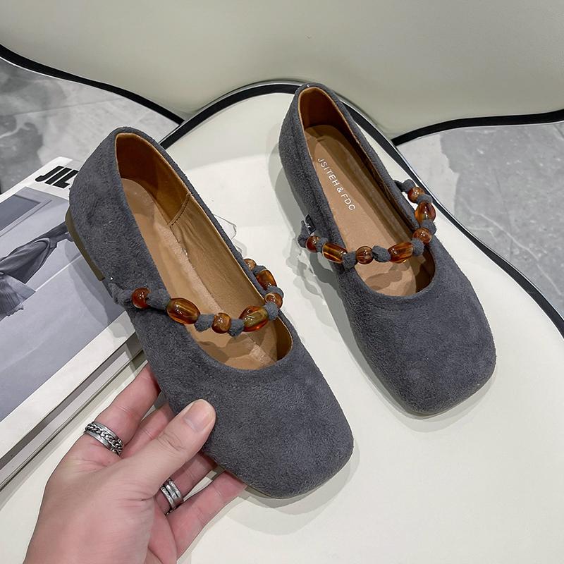 Fashion Flats Women Shoes Beaded Square Toe Loafers Shoes Casual Sport Sandals 2025 Trend New Summer Sneakers Elegant Walking Zapatos