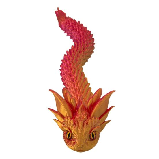 3D Printed Snake Figurine Flexible Articulated Snakes Model Stress Relief Fidget Toy for Home Office Desk Ornament Aquarium Landscape