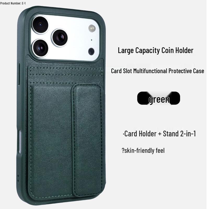 

Magnetic Lightweight Leather Phone Case for iPhone 17 Pro Max IP 17 PRO темно-зеленого