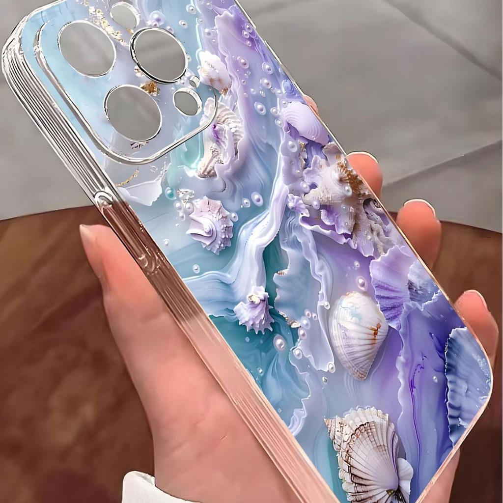 Shell Conch Anti-Drop Transparent Case for iPhone 14–17 Pro Max
