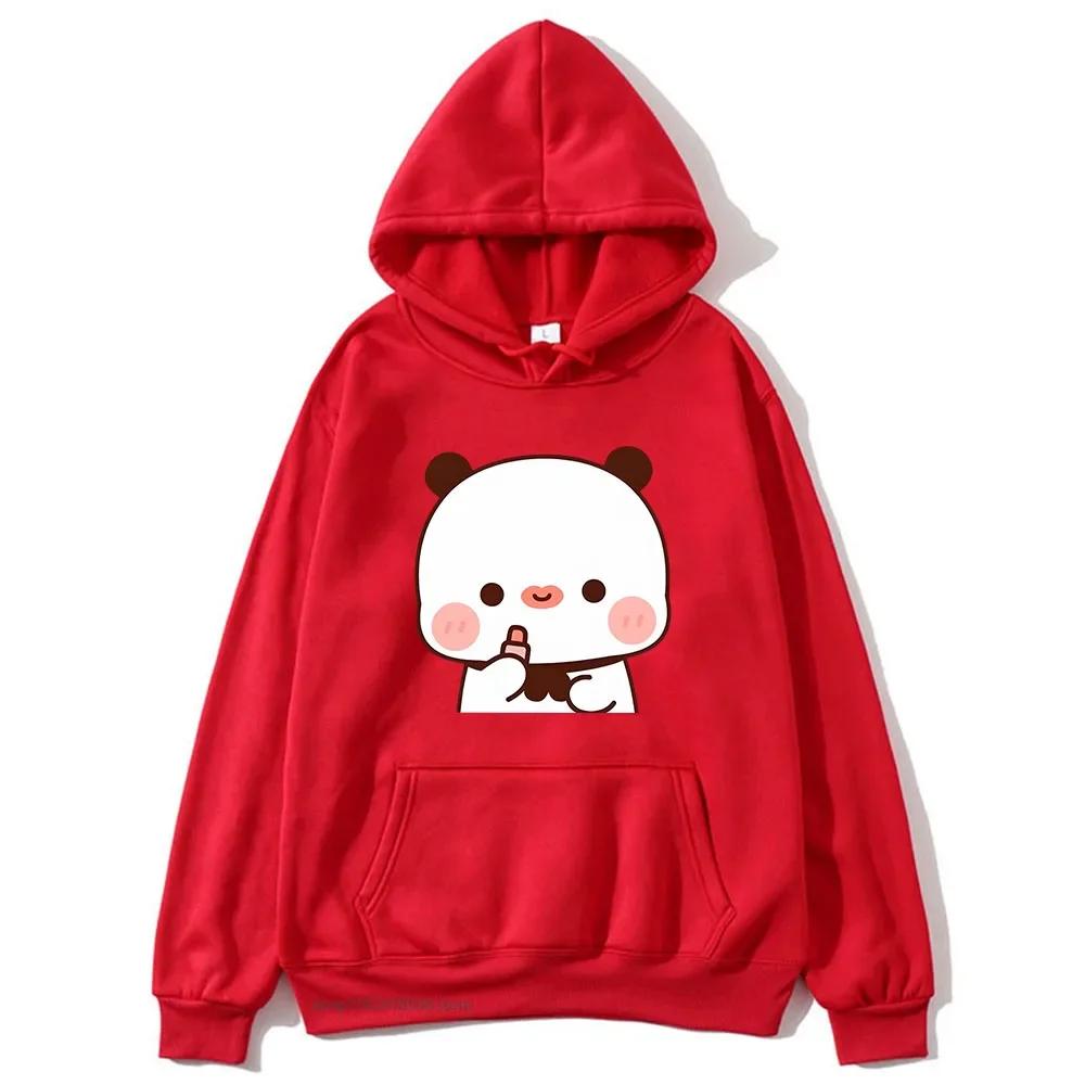 BuBu Kissed DuDu Hoodie Panda Bear Sweatshirt Couple Clothes Men Kawaii Women Tops Four Seasons Casual Streetwear