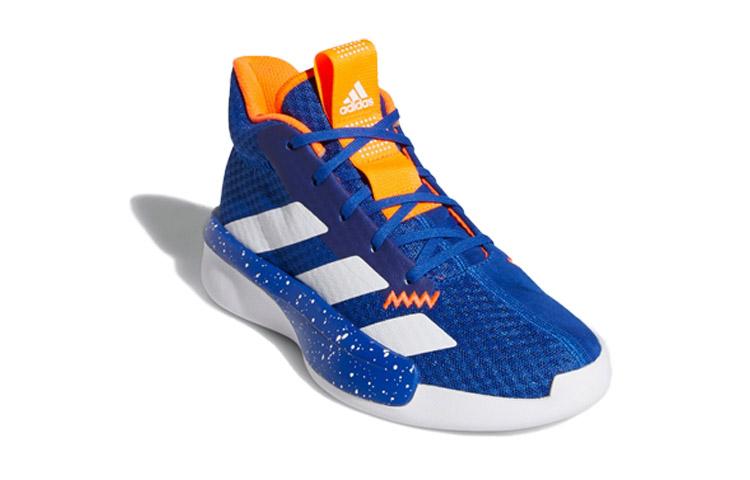 Adidas Pro Next 2019 K Slip Resistant Mid top Children's Basketball Shoes Blue White Orange Kids' EF0856