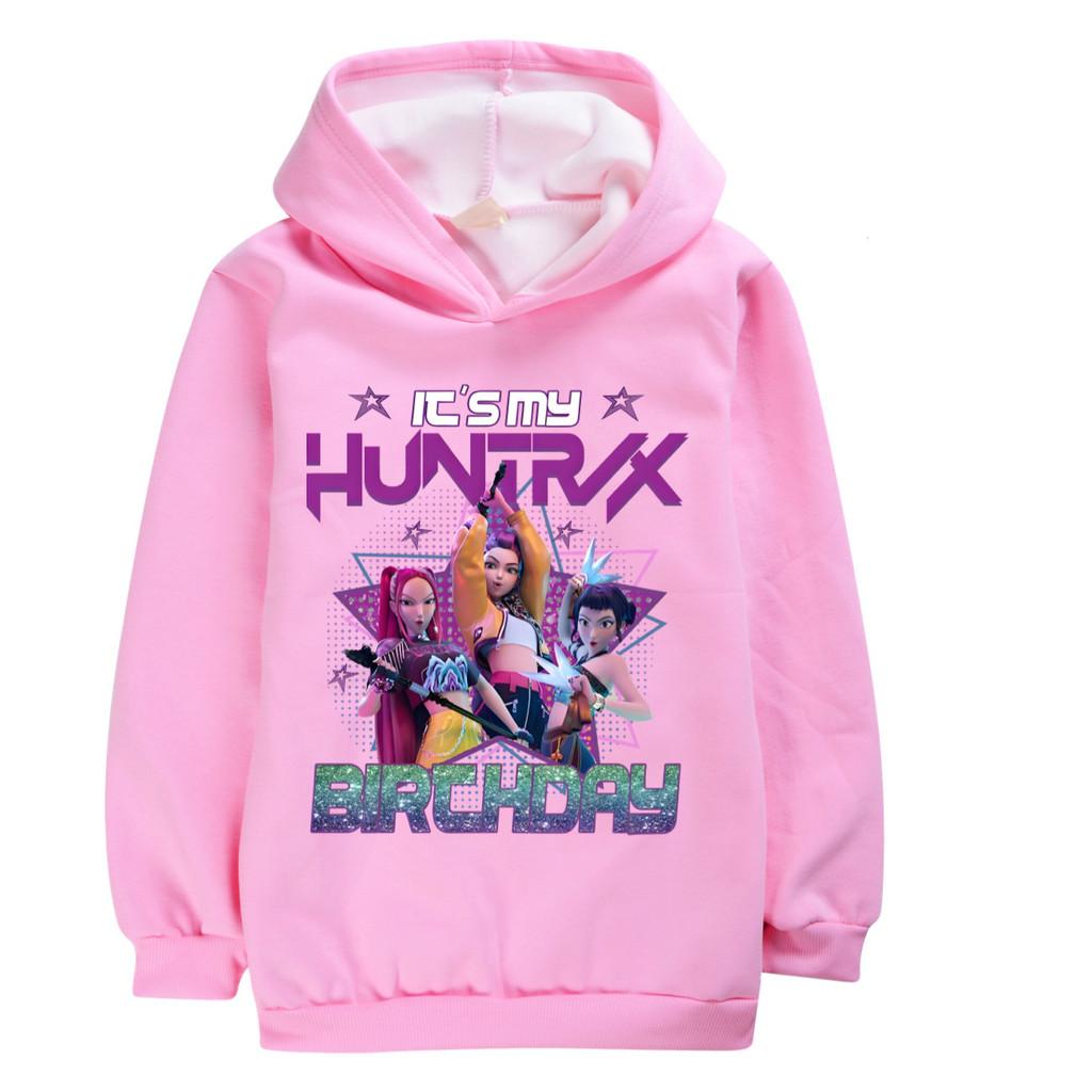 5001 Kinder Mädchen Kpop Rumi Zoey Mira Huntrix Samt Warmer Winter Hoodie