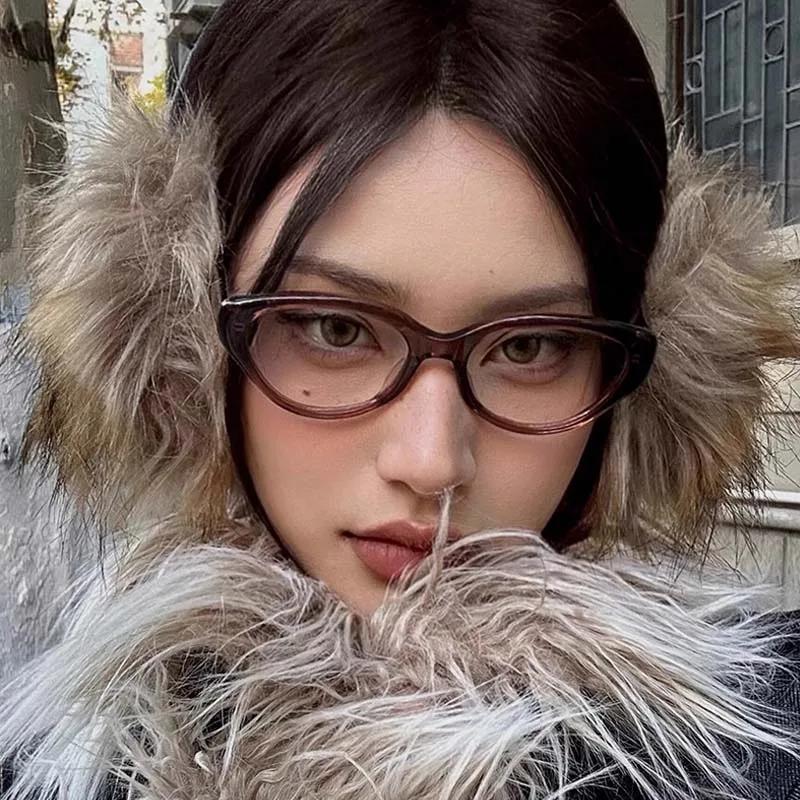 Customization Myopia Glasses for Women Trendy Cat Eye Near Sight Eyeglasses Blue Light Blocking Optical Minus Eyewear