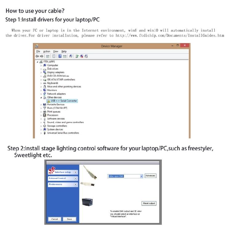 USB to RS485 3Pin Connection Cord Support QLC Control for Music Performers and Exhibition Lighting Control Cable