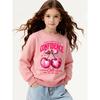 Girls Crew Neck SweatshirtConfidence Looks Cute On Me, Soft Cozy Pullover, Warm Casual Outfit for Autumn & Winter