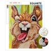 Pearl Painting Diy Sticky Diamond Creative Colorful Winking Rabbit Portrait Diamond Painting Kit Living Room Hanging Painting