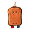 Hand Towel with Lanyard Design, Quick Absorbent Hanging Hand Towel, Cartoon Cheese Toast Design Bathroom Towel for Home Use