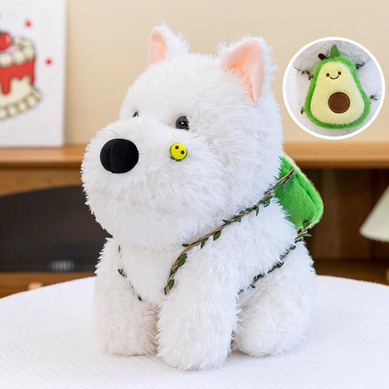 Neue Frucht West Highland Puppe Apfel Avocado Welpenpuppe Kinderschlafkissen Geschenk