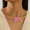 Petal Design Clavicle Chain Exquisite Craftsmanship Cherry Blossom Pendant Necklace  Wedding