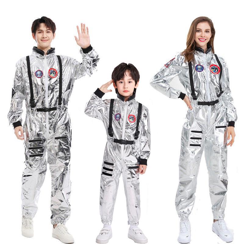 Kids' Silver Astronaut Jumpsuit - Space Suit Costume for Stage, Play, or "The Wandering Earth" COS Performance
