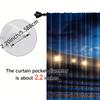 Blackout Flat Window Curtains Football Stadium Night Fans Cheering Green Field Polyester Festive Wall Decor Curtain Set Of 2 Made Washable