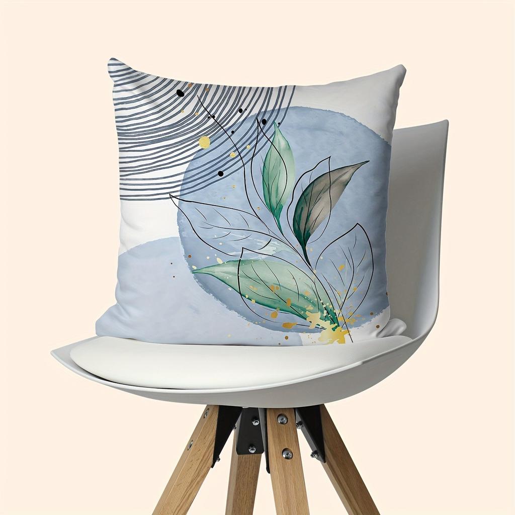 Minimalist Greenery - Line Pillow CoversLiving Room Sofa Cushion Cover, Soft and Comfortable, Bedroom Room Decoration