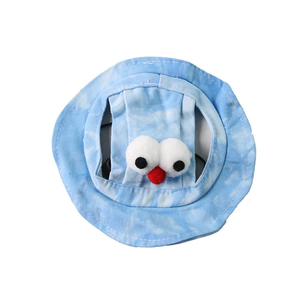 Colorful Adjustable Cat Bucket Hat Round Brim with Ear Holes Pet Sun Hat Breathable Dog Caps for Small Dogs Cats