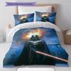 Set Copripiumino Trapuntato con Fantasia Mandalorian Copripiumino Federa Decorazione per la Casa Regalo (1 * copripiumino + 2 * federa, senza nucleo)