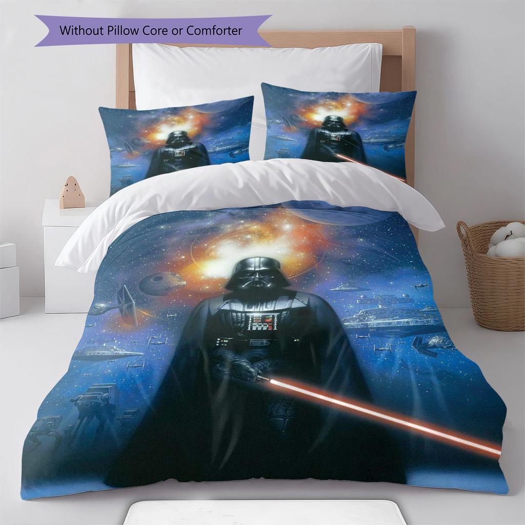 Set Copripiumino Trapuntato con Fantasia Mandalorian Copripiumino Federa Decorazione per la Casa Regalo (1 * copripiumino + 2 * federa, senza nucleo)