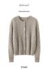 Women's Ultra Thick Retro Cable Knit Cashmere Cardigan Sweater - Autumn/Winter Collection.