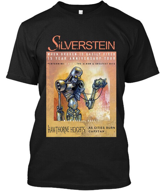 

Limited New Silverstein When Broken Is Easily Fixed 15 Year Retro Unisex T-shirt XXXL