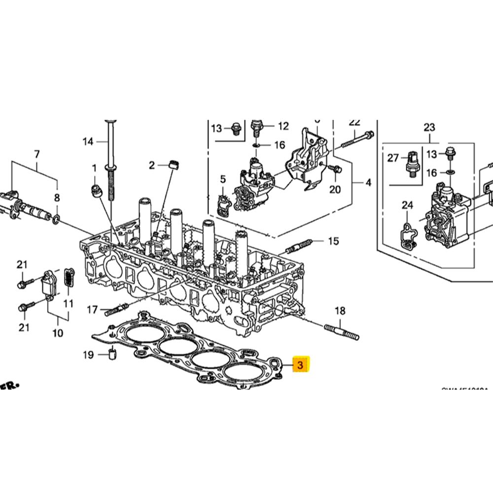 12251-RBB-004 Head Gasket FOR  2004-2008 Honda Acura TSX K24A2 Engines