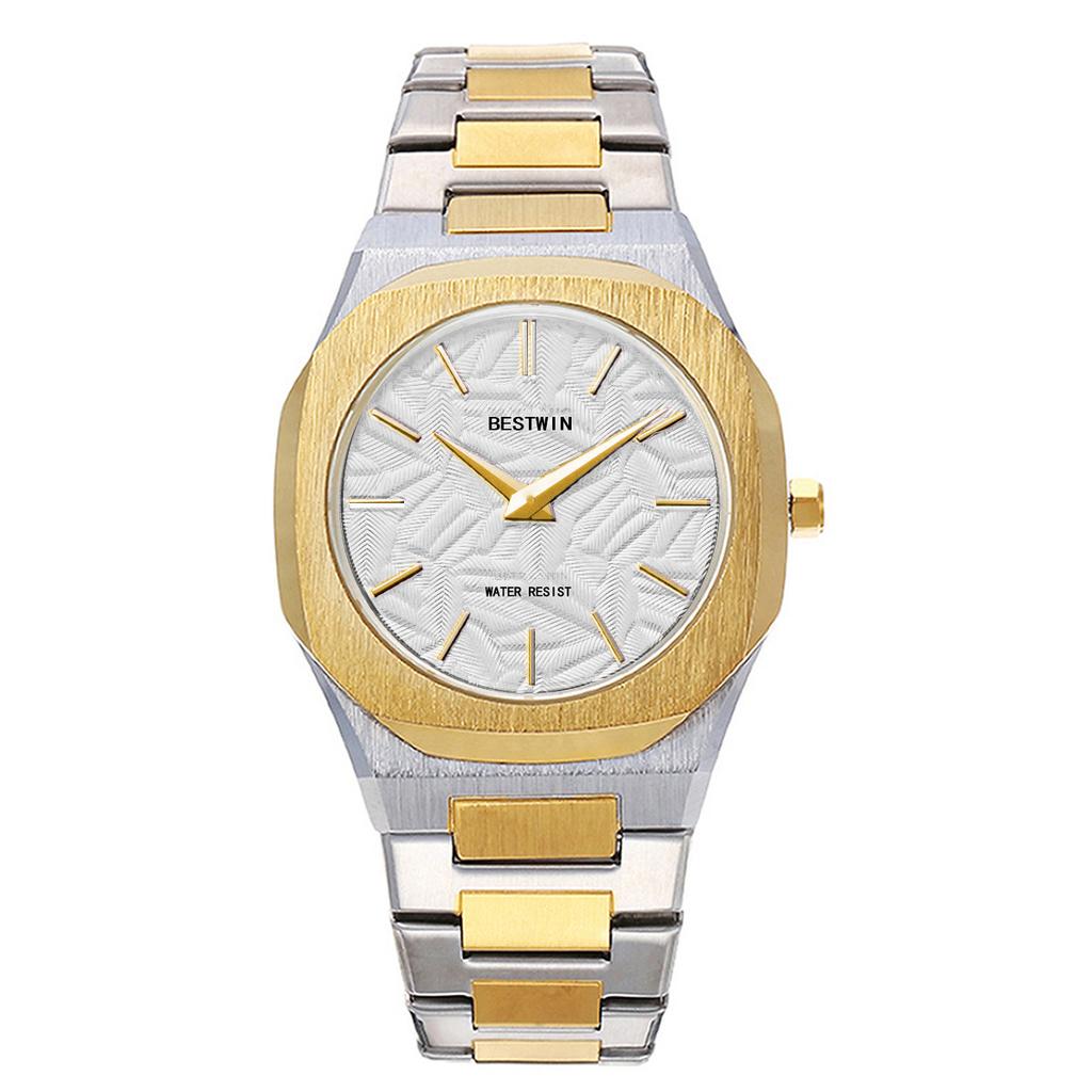 Men's Watch Embossed Leaf Characteristic Face Quartz Waterproof Watch