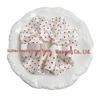 Korean Style Polka Dot Silk Scrunchie - 100% Mulberry Silk, Available in Large, Medium, Small Sizes (19 Momme)