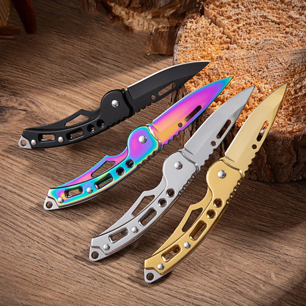 Mini Stainless Steel Folding Knife Outdoor Carrying Mirror Sharp Pocket Folding Knife EDC Outdoor Tools