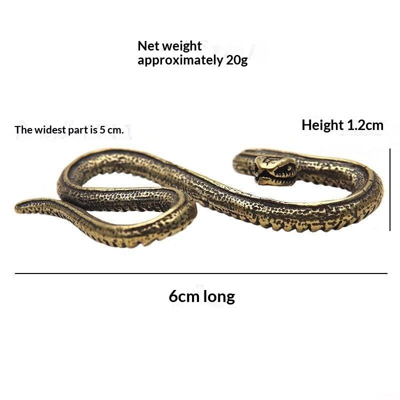 Vintage Alloy Snake Figurine Fine Carving For Figurine Decor Gifts For Snake Lovers