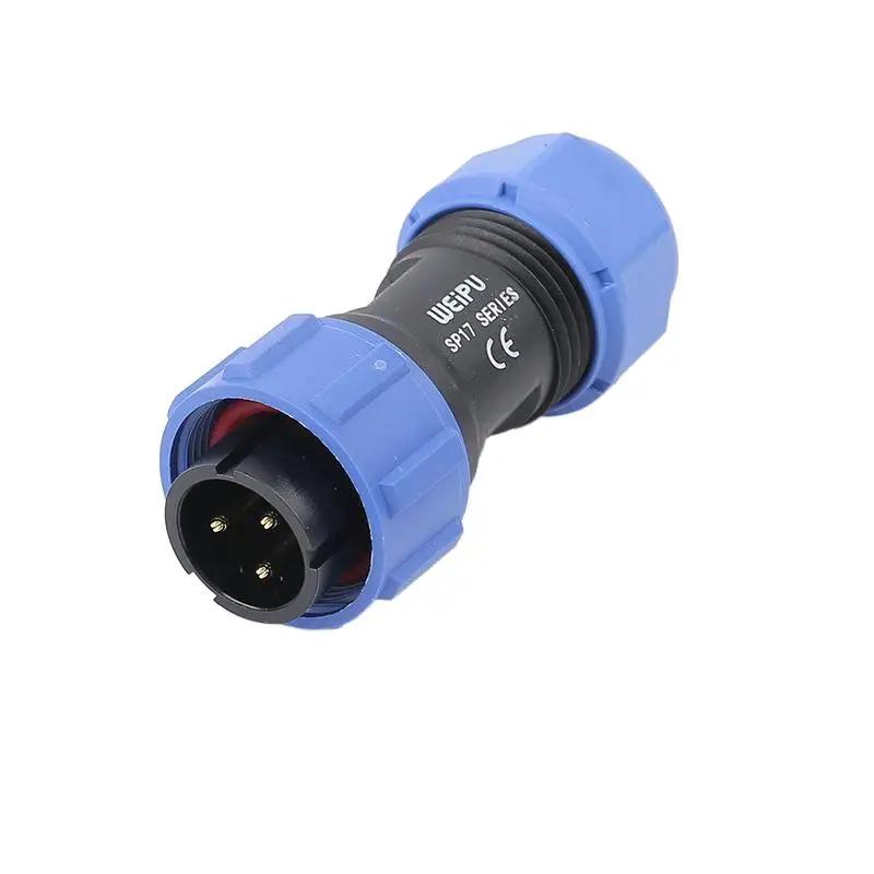 WEIPU SP17 Waterproof IP68 Connector 2 3 4 5 7 9 10 Pin Welding Cable Male Plug Female Socket Adapter Wire To Board Panel Mount