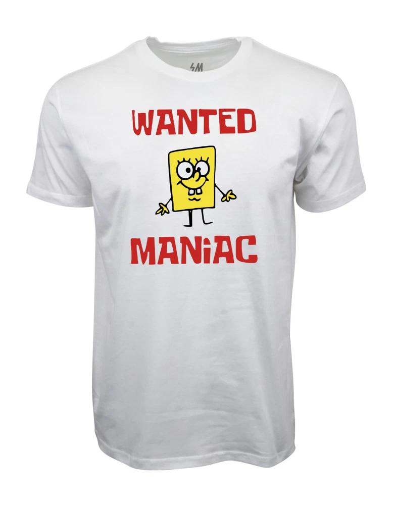Sponge Bob Wanted Unisexiac Graphic T Shirt S