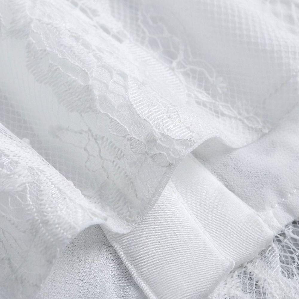 Vintage Bow Lace Collar Detachable Ruffled edge Collar Costume Accessory Lace Fake Collar Party