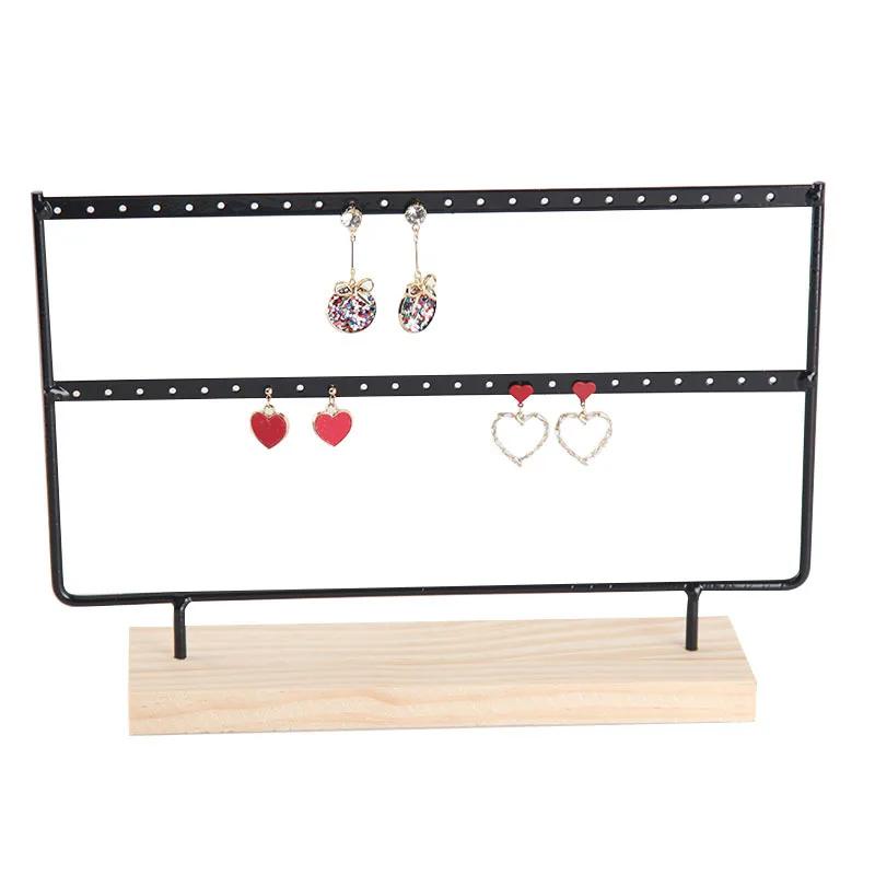 Wrought iron creative earring rack jewelry display shelf household hanging earrings earrings storage earrings jewelry box