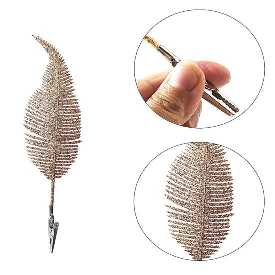 1/6Pcs Simulation Colorful Plastic Feather with Clip Christmas Tree Decorations Party Scene Layout Props Fake Feather Ornament for Christmas Tree