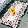 White Embroidered Lace Tablecloth Fabric Floral Dining Tables Cover Dust Cover  Tea Table