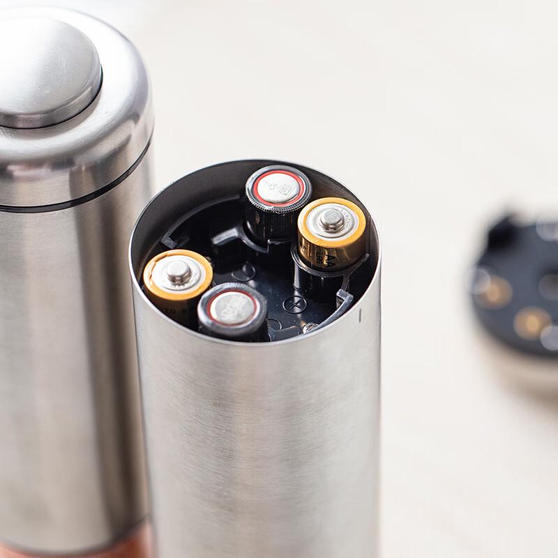 Ruhan Electric Stainless Steel Pepper Grinder Set with Stand