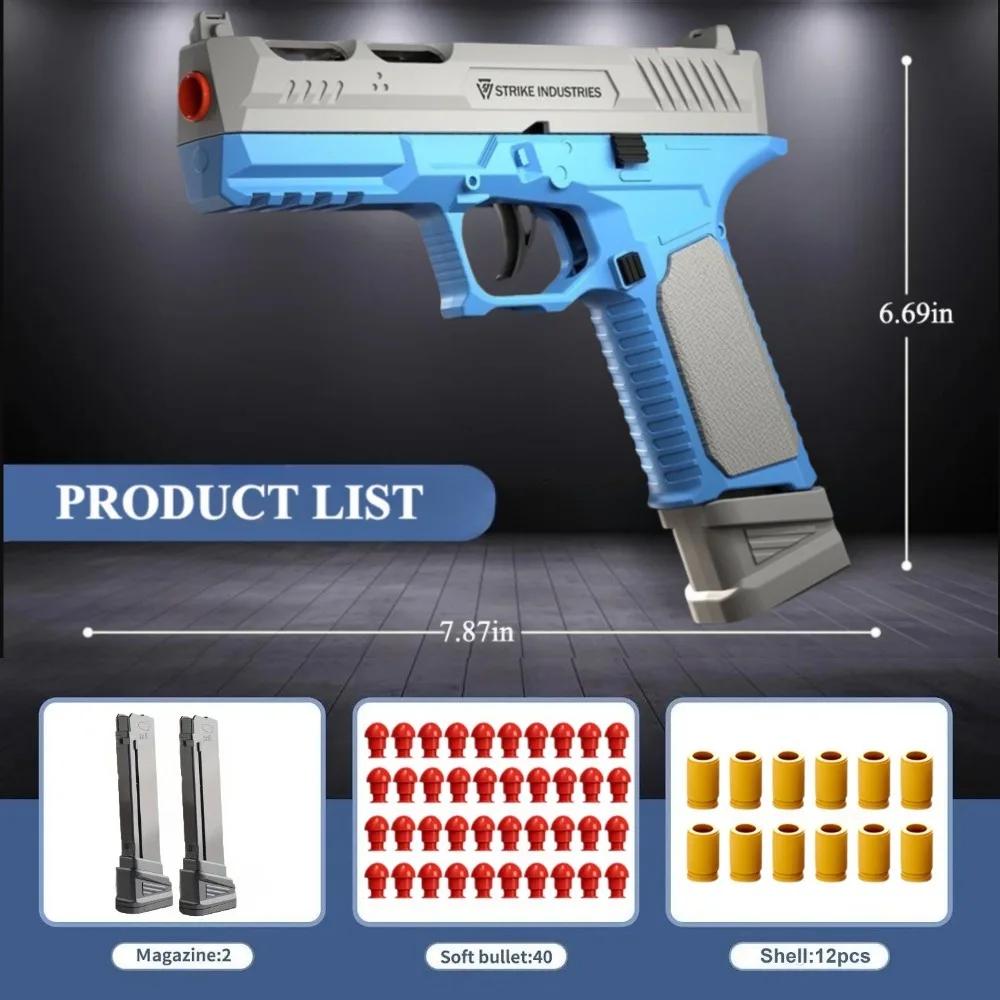 Pistola Giocattolo SIG17 Sparashell con Pallini Morbidi con Blowback Sport da Esterno Gioco CS Modello Lanciatore Pistola Regalo di Compleanno