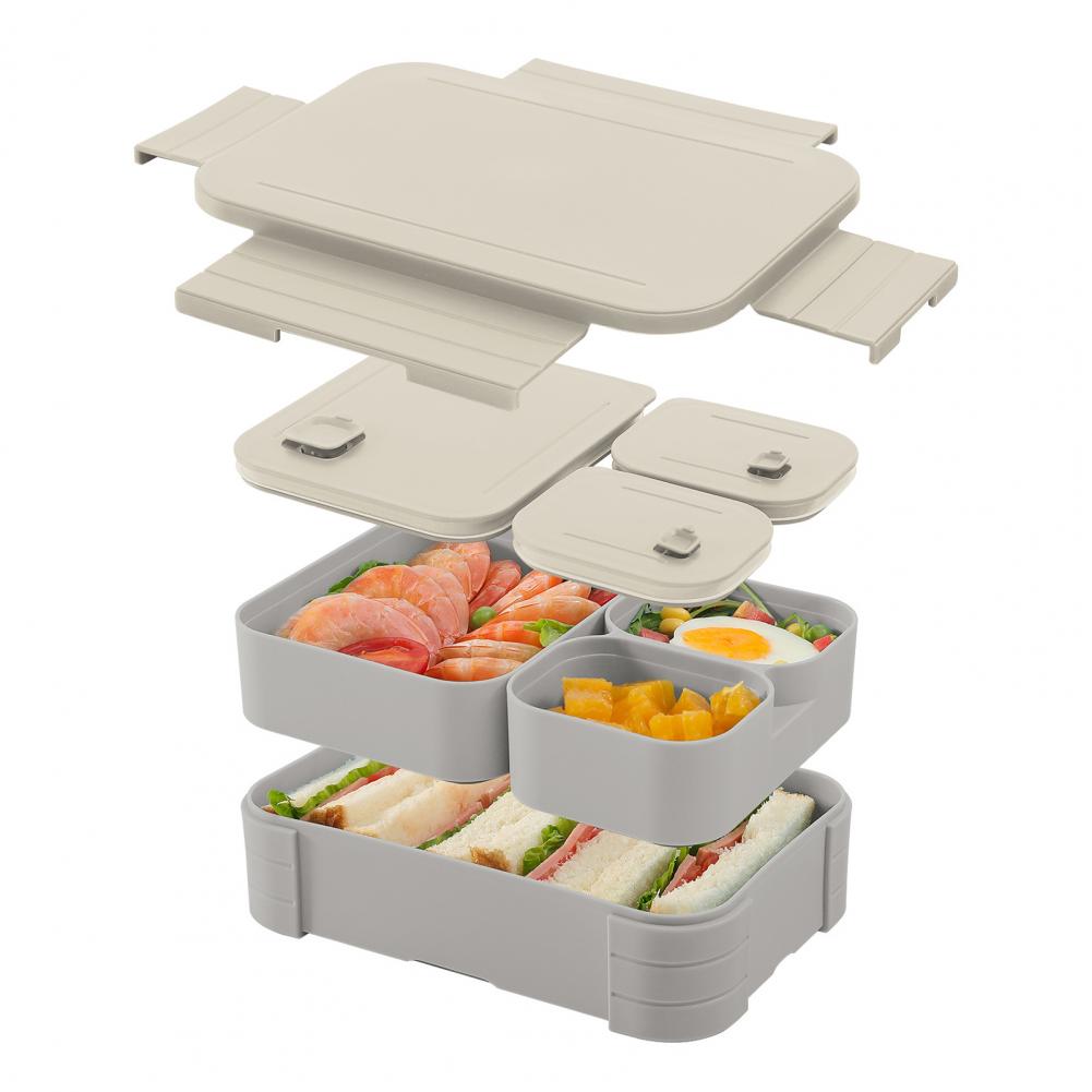 Lunch Box Leak Proof Bpa-free Bento Lunch Box for Adults Kids Multi-compartment Meal Planning Container for Work