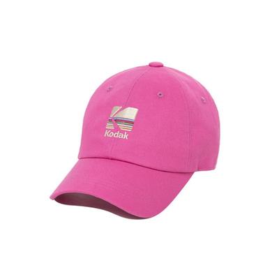 Kodak Apparel Rainbow Embroidered Ball Cap HOT PINK