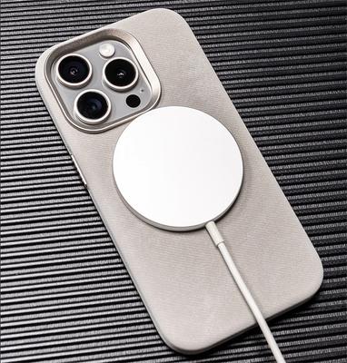 Luxury Fiber Leather For MagSafe Magnetic Wireless Charge Case For iPhone 16 15 14 13 12 Pro Max Plus Soft Shockproof Back Cover