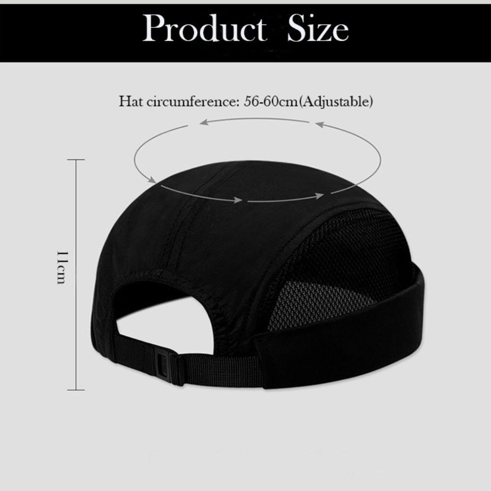 Casual Retro Brimless Cap Adjustable Elastic Panels Hip-hop Hats Breathable Docker Hat Unisex